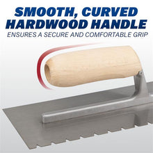 Load image into Gallery viewer, Marshalltown NT961 11"x4-1/2" NOTCHED TROWEL - 3/16x1/4x5/16 FLAT V (6/Pack)