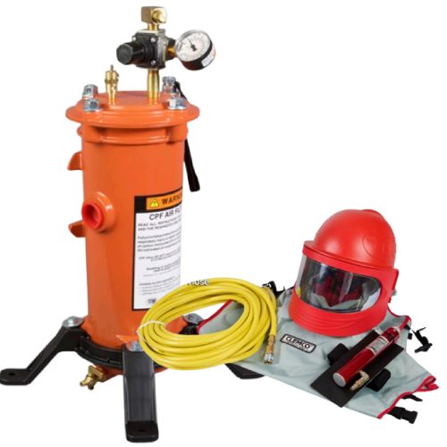 Clemco 25207 Apollo 600 HP DLX  w/ 50 ft. Respirator Hose, CPF-20 Air Filter & Climate-Control Tube