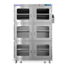 Load image into Gallery viewer, MechMaxx 1-60% RH Nitrogen Dry Cabinet 1430L Desiccator Cabinet Low Humidity Storage, 304 Stainless Steel, NC1430BSS-6