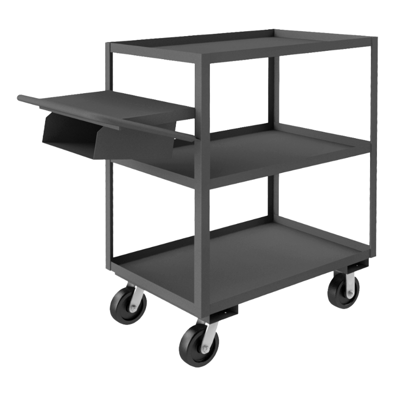 Durham OPCPFS-243648-3-6PH-95 Order Picking Cart, 3 Shelves With Lips Up, 24 X 36