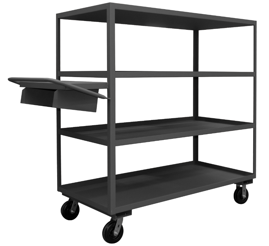 Durham OPCPFS-306065-4-6PH-95 Order Picking Cart, 4 Shelves, 30 X 60