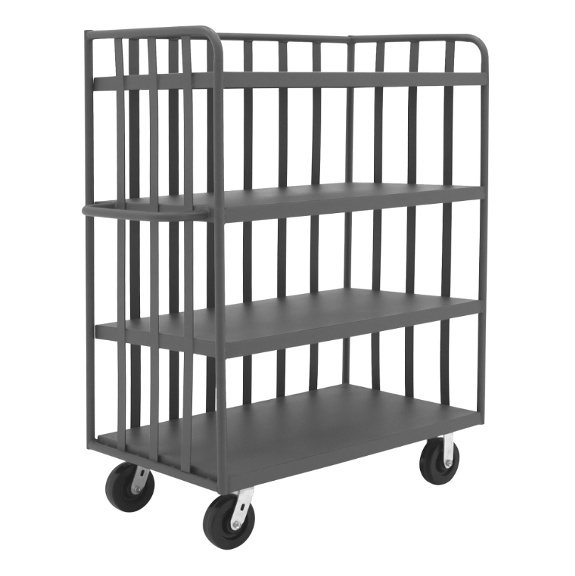 Durham OPT-4224-95 Open Portable Truck, 3 Shelves, 1 Base Shelf, 3600 Lbs. Capacity, 42 X 24