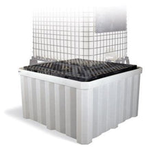 Load image into Gallery viewer, PIG® Heavy-Duty Poly IBC Tote Spill Containment Pallet with Drain