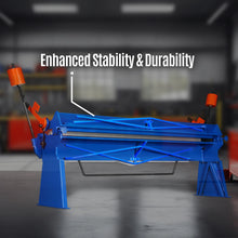 Load image into Gallery viewer, MechMaxx 120-inch Manual Sheet Metal Brake - 14 Gauge Bending Capacity, Adjustable Fingers, Heavy-Duty Steel Construction, Precision Bending for Box and Pan PB12014