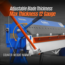 Load image into Gallery viewer, MechMaxx 80-inch Manual Sheet Metal Brake - 12 Gauge Bending Capacity, Adjustable Fingers, 6 Ft. Heavy-Duty Steel Construction for Precision Bending PB8012