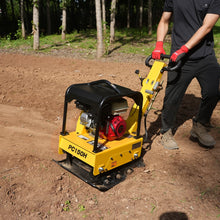 Load image into Gallery viewer, MechMaxx Honda GX160 Reversible Plate Compactor with Wheel Kit and Extension Plates, 5625 lb Centrifugal Force, PC150H