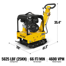 Load image into Gallery viewer, MechMaxx 5.8 HP Reversible Plate Compactor with Wheel Kit and Extension Plates, 5625 lb Centrifugal Force, PC150Z