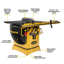 Load image into Gallery viewer, ArmorGlide 10-Inch Table Saw, 30-Inch Rip, 5 HP, 230/460V 3Ph (PM2000BT)