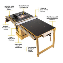 Load image into Gallery viewer, ArmorGlide 10-Inch Table Saw, 50-Inch Rip, Workbench, 5 HP, 460V 3Ph (PM2000BT)