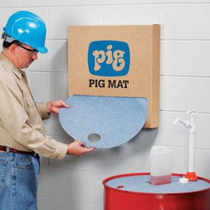 Pig Blue® Barrel Top Absorbent Mat