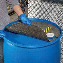 Load image into Gallery viewer, PIG ® Absorbent Barrel Top Safety Message Mat with Poly Backing