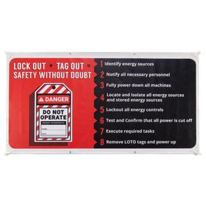 PIG® Lockout Tagout Safety Banner