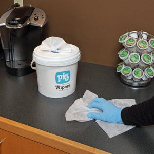 PIG® Bucket of Meltblown Polypropylene Wipers - Add Your Own Disinfectant