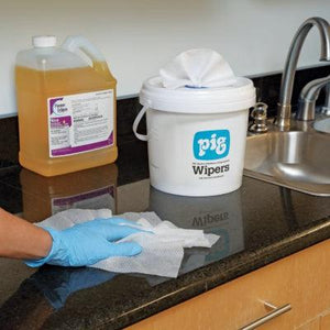 PIG® Bucket of Meltblown Polypropylene Wipers - Add Your Own Disinfectant