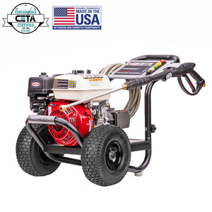 3600 PSI at 2.5 GPM HONDA® GX200 with AAA™ Triplex Pump Cold Water Professional Gas Pressure Washer