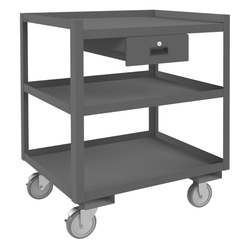 Durham PSD-2430-3-D-95 Portable Shop Desk, 3 Shelves, 1 Drawer, 24-1/4 X 30-1/4 X 37-5/8