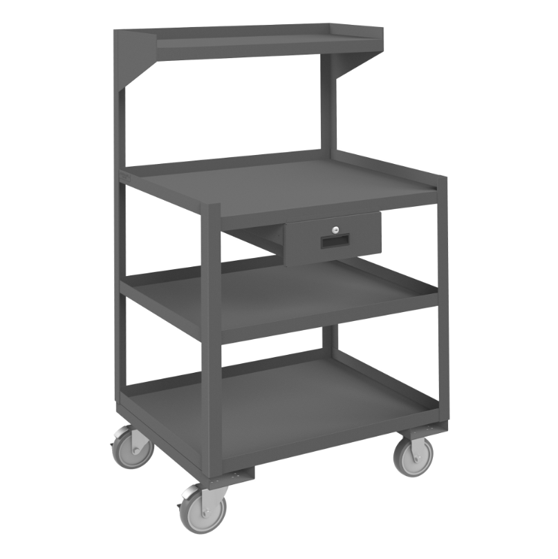 Durham PSD-2430-4-D-95 Portable Shop Desk, 4 Shelves, 1 Drawer, 24-1/4 X 30-1/4 X 55-5/8