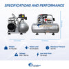California Air Tools 2010ALFC Industrial Ultra Quiet & Oil Free Air Compressor