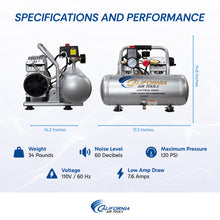 Load image into Gallery viewer, California Air Tools 2010ALFC Industrial Ultra Quiet &amp; Oil Free Air Compressor