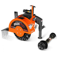 Load image into Gallery viewer, MechMaxx 3-Point PTO Stump Grinder with 34 Carbide Teeth (PTO Shaft Included with Slip Clutch), for 15-45HP Tractor, SG24PRO