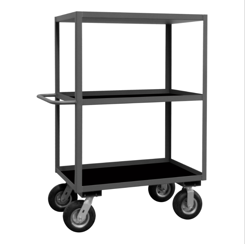 Durham RIC-243650-3-ALU-95 Instrument Cart, 3 Shelves, 24 X 36