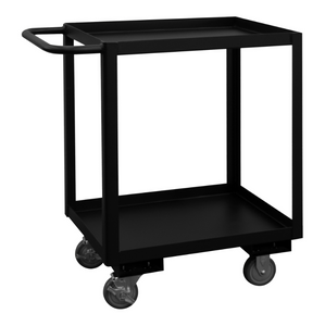 Durham RSC-183633-2-4PU-08T Stock Cart, 2 Shelves, Black, 18-1/4 X 42-1/4 X 33