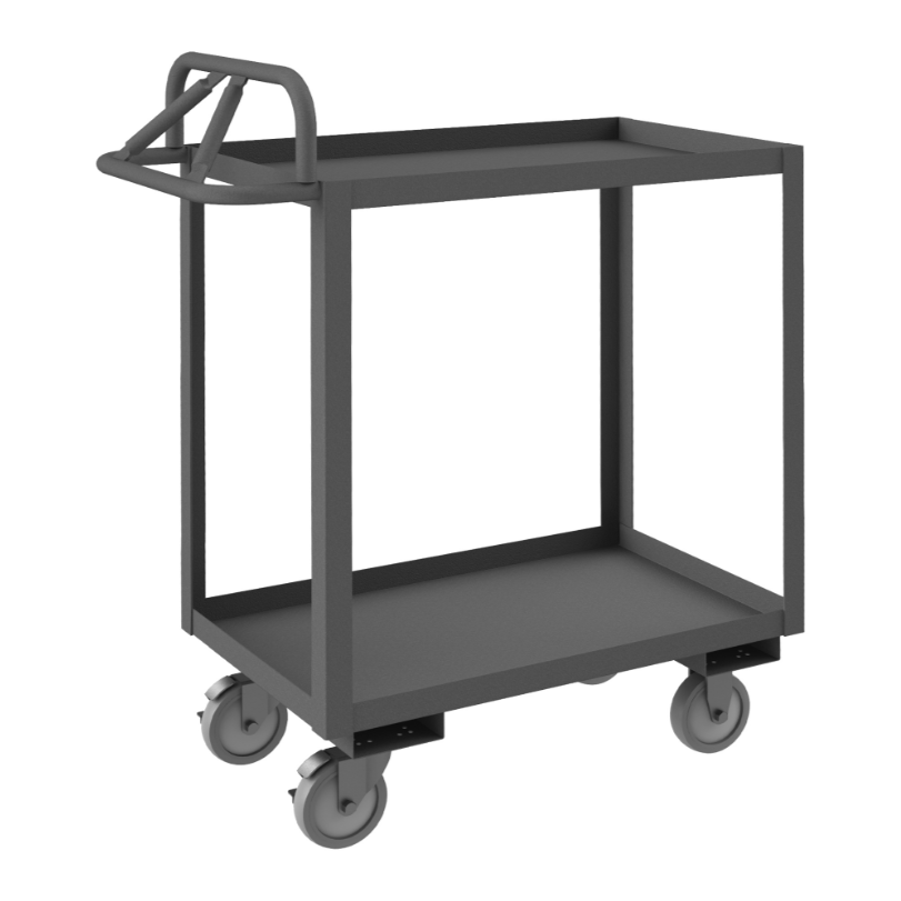 Durham RSCE-1836-2-95 Stock Cart, 2 Shelves, Ergonomic Handle, 18-1/4 X 42-1/4 X 43-5/8