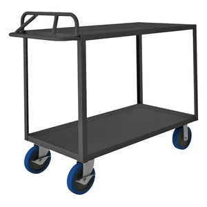 Durham RSCE-2436-2-3.6K-8PUSB-95 Stock Cart, 2 Shelves, Ergonomic Handle, 24-1/4 X 42-1/4 X 47-3/4