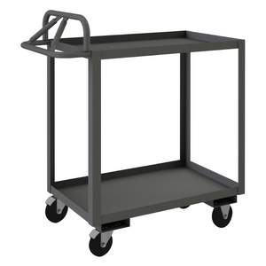 Durham RSCE-2448-2-5PO-95 Stock Cart, 2 Shelves, Ergonomic Handle, 24-1/4 X 54-1/4 X 43-5/8