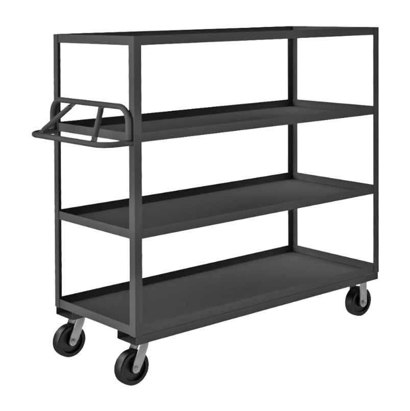 Durham RSCE-246060-4-3.6K-95 Stock Cart, 4 Shelves, Ergonomic Handle, 24-1/4 X 66-1/4 X 60