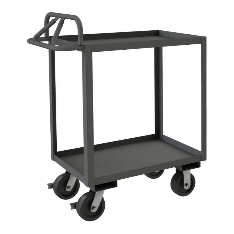 Durham RSCE-3048-2-3.6K-95 Stock Cart, 2 Shelves, Ergonomic Handle, 30-1/4 X 54-1/4 X 45