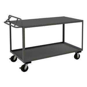 Durham RSCE-2448-2-3.6K-TLD-95 Stock Cart, 2 Shelves, Ergonomic Handle, 24-1/4 X 54-1/4 X 45