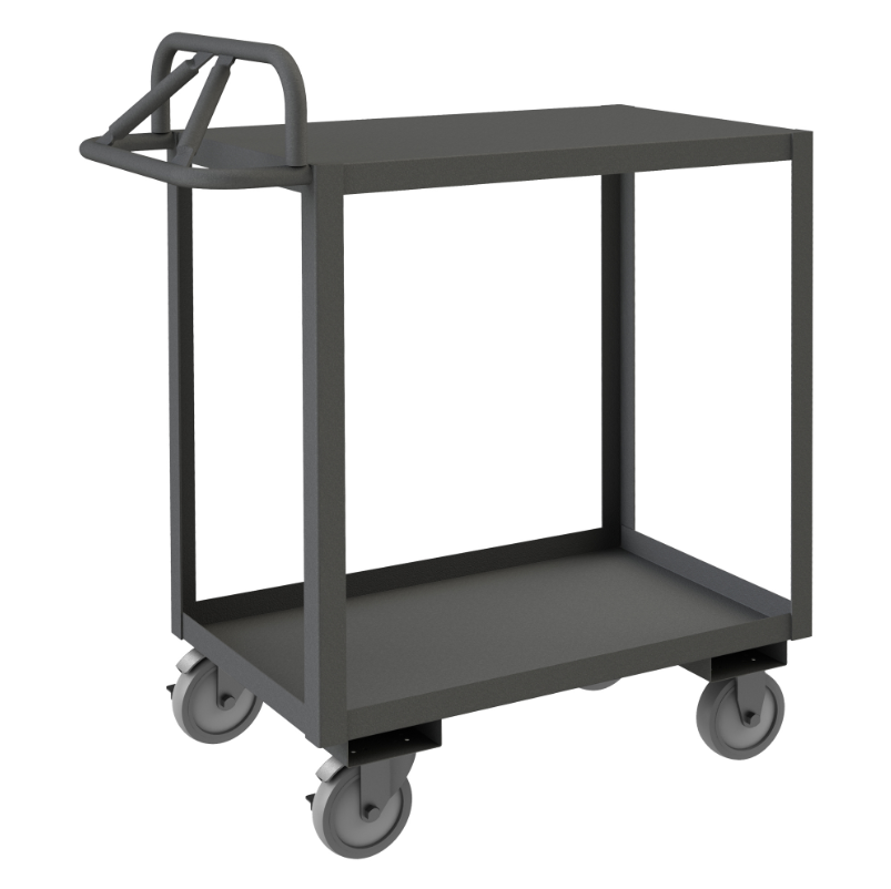 Durham RSCE-304848-2-95 Stock Cart, 2 Shelves, Ergonomic Handle, 30-1/4 X 54-1/4 X 47-3/4