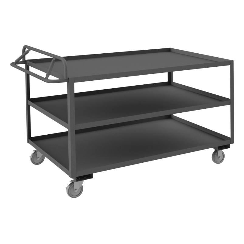 Durham RSCE-3660-3-95 Stock Cart, 3 Shelves, Ergonomic Handle, 36-1/4 X 66-1/4 X 43-3/8