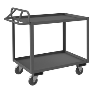 Durham RSCE1P-2448-2-5PO-95 Stock Cart, 2 Shelves, Ergonomic Handle, 24-1/4 X 54-1/4 X 40-7/8