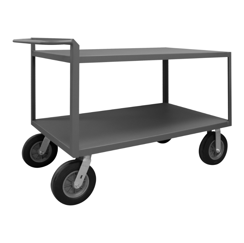 Durham RSCR304838ALD10SPN95 Stock Cart, 2 Shelves, Raised Handle, 30-1/4 X 54-1/4 X 38-1/4