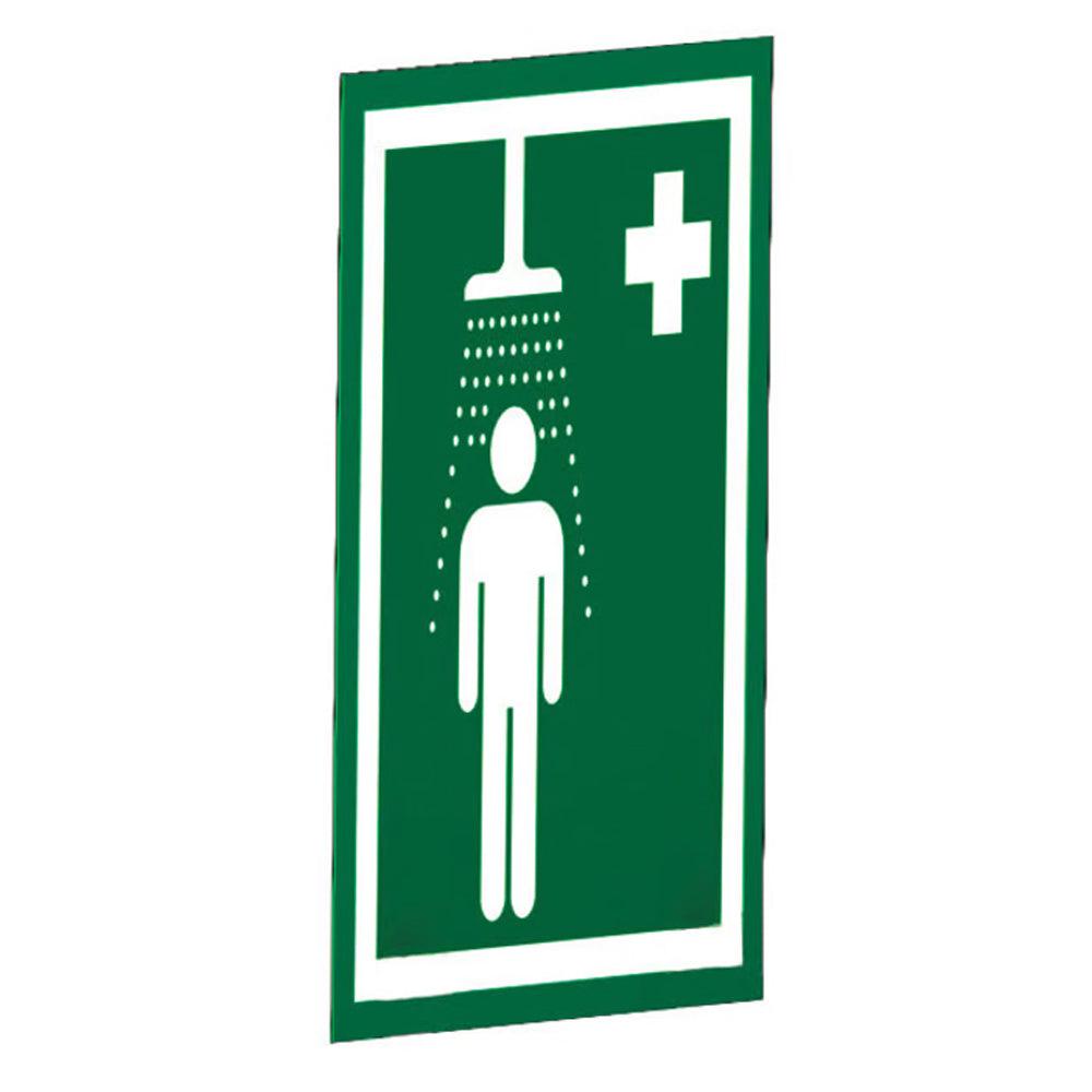 Justrite Universal Safety Shower Sign for Wall Mounting - S-BRAC-SIGN-WAL