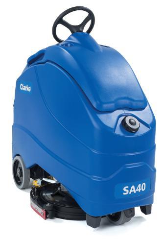 Clarke 56104484 SA40™ 20D Disc Stand On Floor Scrubber 208 Ah wet batteries, onboard charger, pad holder