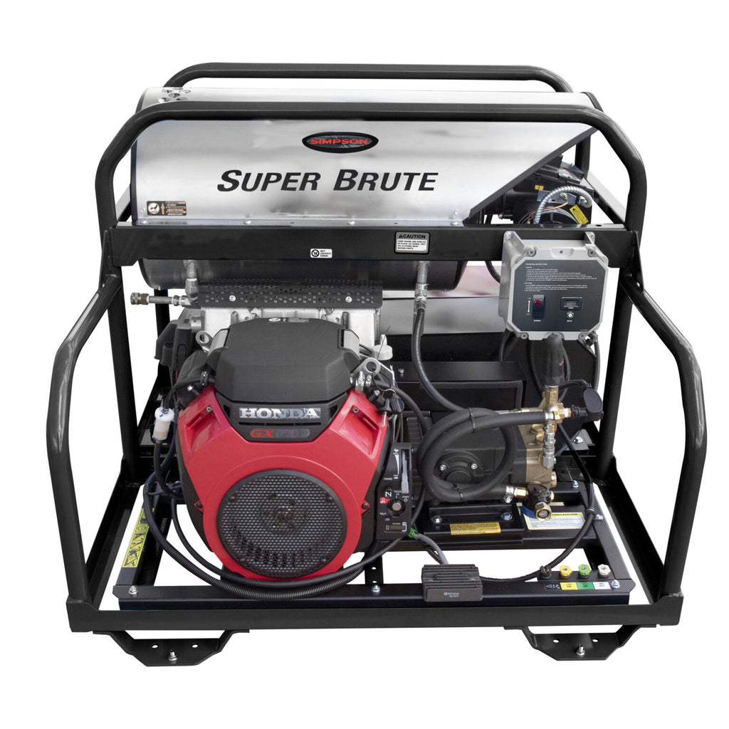 Simpson SB65123 Super Brute 49-State 3500 PSI at 5.5 GPM HONDA® GX690 with General Pump Triplex Plunger Pump Hot Water Professional Gas Pressure Washer