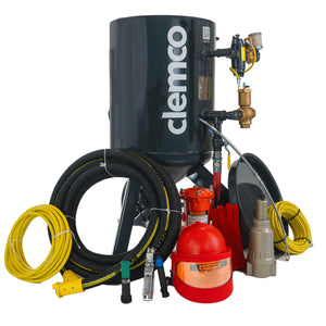 Clemco 00916 6-Cubic Foot Blast Machine Packages with 1-1/4” piping & Flat Sand Valve - Apollo HP SaFety Gear