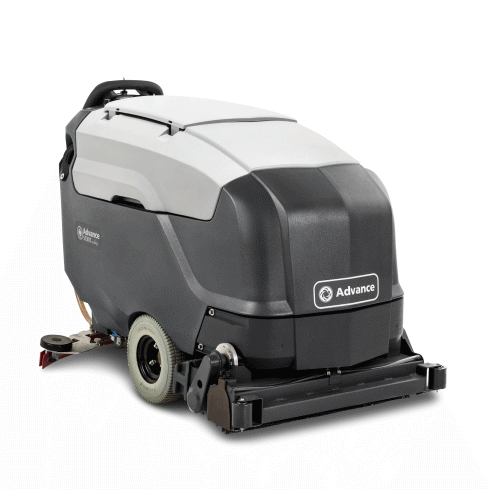 Advance SC901 X34D Six 242 Ah wet batteries, EcoFlex, onboard charger, holders, Scrubber