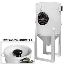 Load image into Gallery viewer, Pirate Brand 888-0430-00000PB Vessel, Stationary, 6.5 Cu Ft (185 Liters), 150 PSI (10.3 Bar), 90*Cone Bottom, 13"Clearance, 54"Oah Includes: 9"Umbrella, Handway Assembly, Pop-Up &amp; Skirted Pop-Up Gasket – Replaces Schmidt (Axxiom) 0430-000-00