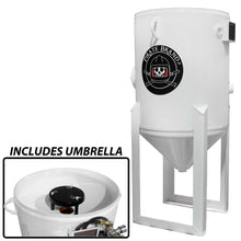 Load image into Gallery viewer, Pirate Brand 888-0430-00000PB Vessel, Stationary, 6.5 Cu Ft (185 Liters), 150 PSI (10.3 Bar), 90*Cone Bottom, 13"Clearance, 54"Oah Includes: 9"Umbrella, Handway Assembly, Pop-Up &amp; Skirted Pop-Up Gasket – Replaces Schmidt (Axxiom) 0430-000-00