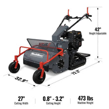 Load image into Gallery viewer, MechMaxx 27" Walk Behind Flail Mower, 10HP 302cc, Self-Propelled, Tracked, Electric Start, SFM27T