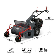 Load image into Gallery viewer, MechMaxx 27" Walk Behind Flail Mower, 10HP 302cc, Self-Propelled, Wheeled, Electric Start, SFM27W