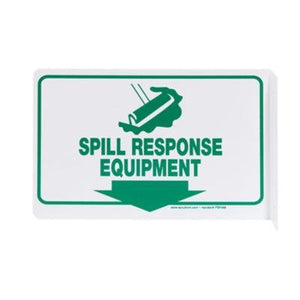 Spill Response Equipment 90° Projection Sign