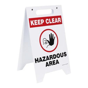 Two-Sided Keep Clear Hazardous Area Floor Sign