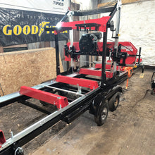 Load image into Gallery viewer, MechMaxx 36" MAX Portable Sawmill, 25HP 750cc ZONSEN V-Twin Engine, 36" Board Width, 20' Track Length, (10 x Blades Included), SM-36MAX