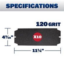 Load image into Gallery viewer, Marshalltown SP120W Die-Cut Sandpaper 120 Grit Wbt (14/Pack)