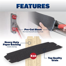 Load image into Gallery viewer, Marshalltown SP80W DIE-CUT SANDPAPER 80 GRIT WBT-10 per pack (14/Pack)